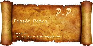 Piszár Petra névjegykártya
