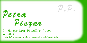 petra piszar business card